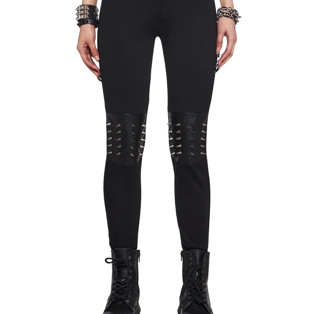 Black Studded Women's Pants